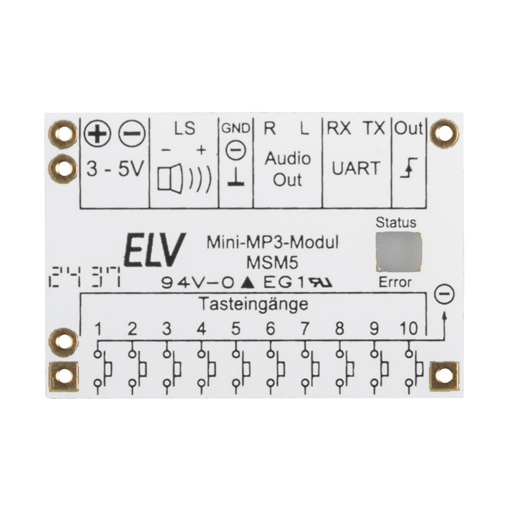 ELV Bausatz Mini MP3-Sound-Modul, MSM5