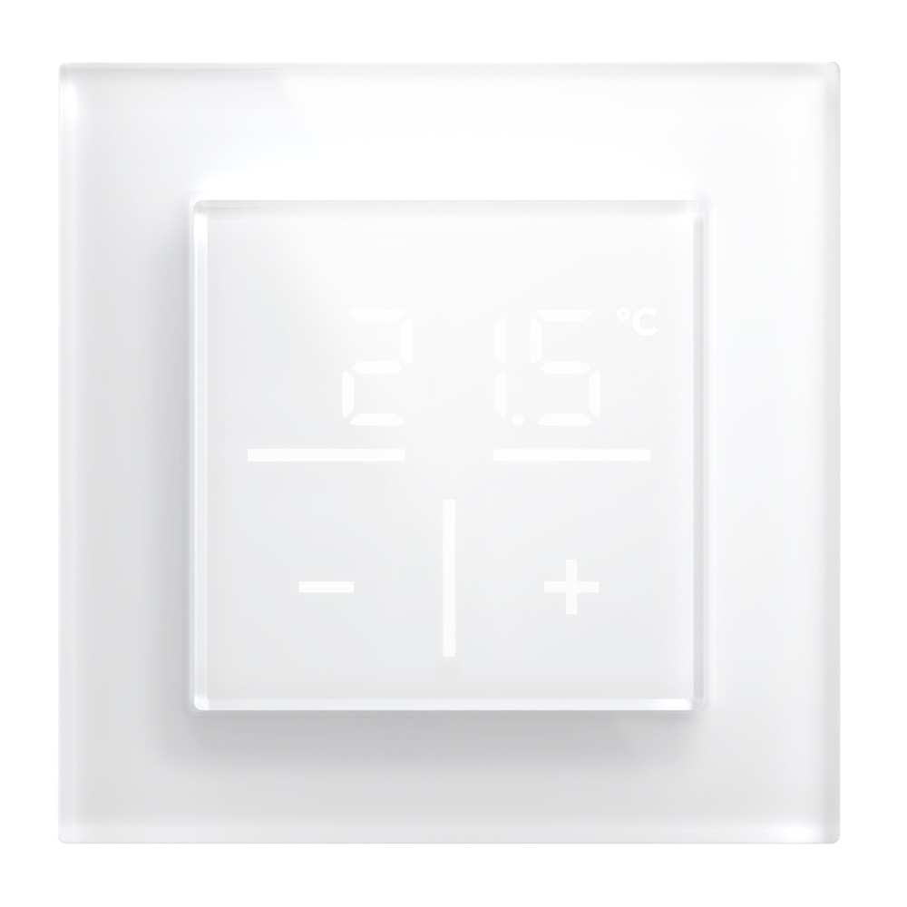 Homematic IP Smart Home Set Glasthermostat -weiß, 1 Fach-Glasrahmen, HmIP-WGT + HmIP-GF1