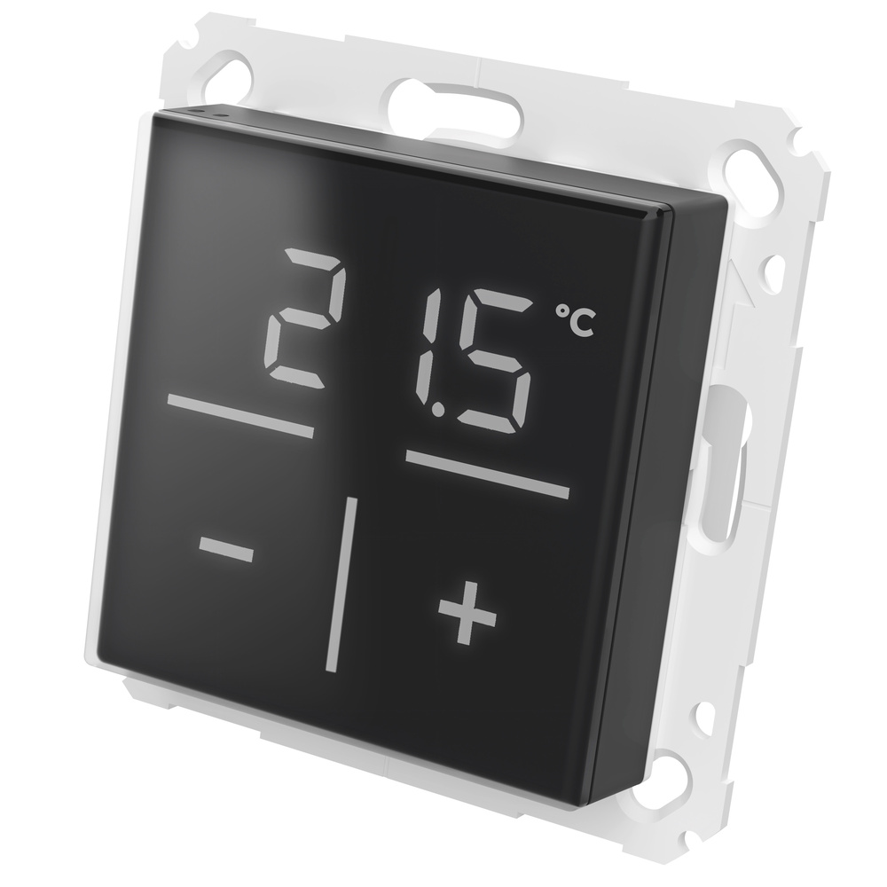 Homematic IP Smart Home Glas-Wandthermostat, Schwarz, HmIP-WGT-A