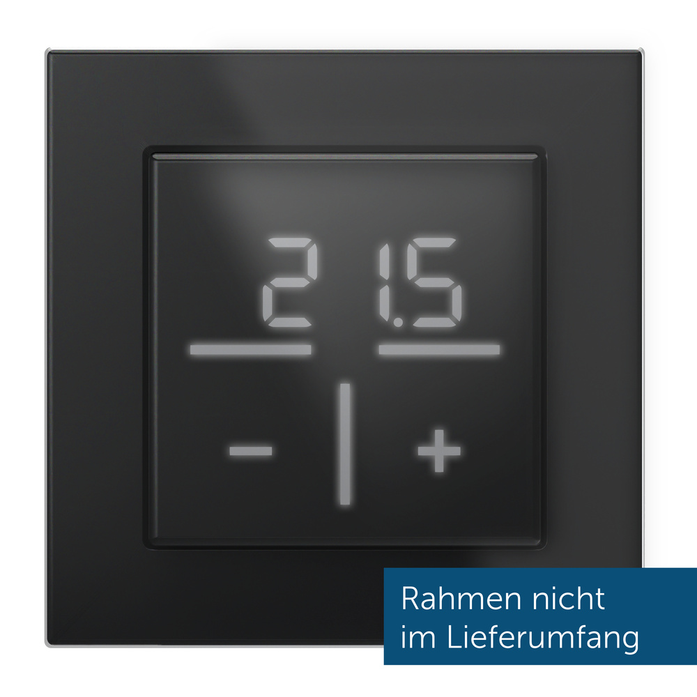 Homematic IP Smart Home Glas-Wandthermostat, Schwarz, HmIP-WGT-A