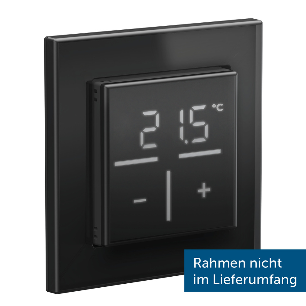 Homematic IP Smart Home Glas-Wandthermostat, schwarz, HmIP-WGT-A
