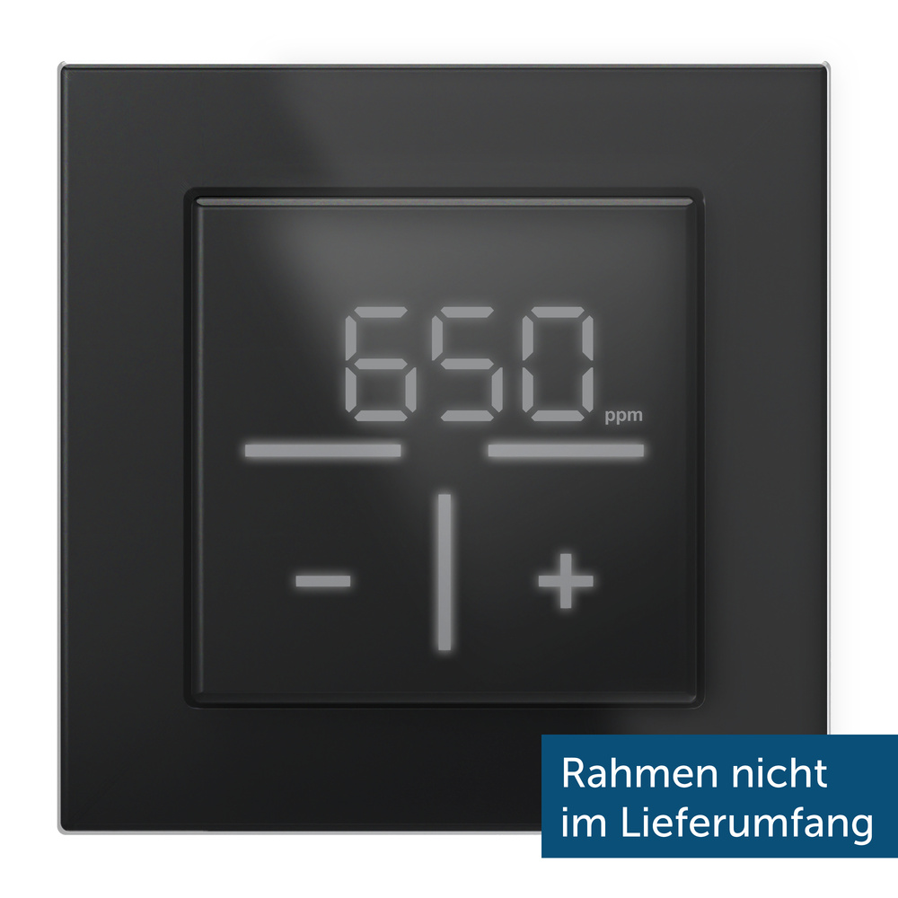 Homematic IP Smart Home  Glas-Wandthermostat mit CO2-Sensor, schwarz, HmIP-WGTC-A