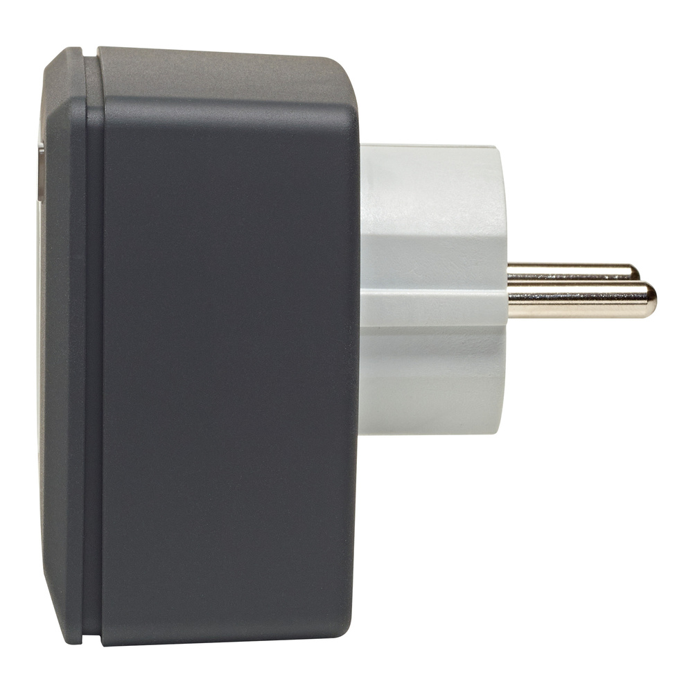 Homematic IP Smart Home Schalt Mess Steckdose mit Energiemessung, HmIP-PSM-2-A, anthrazit