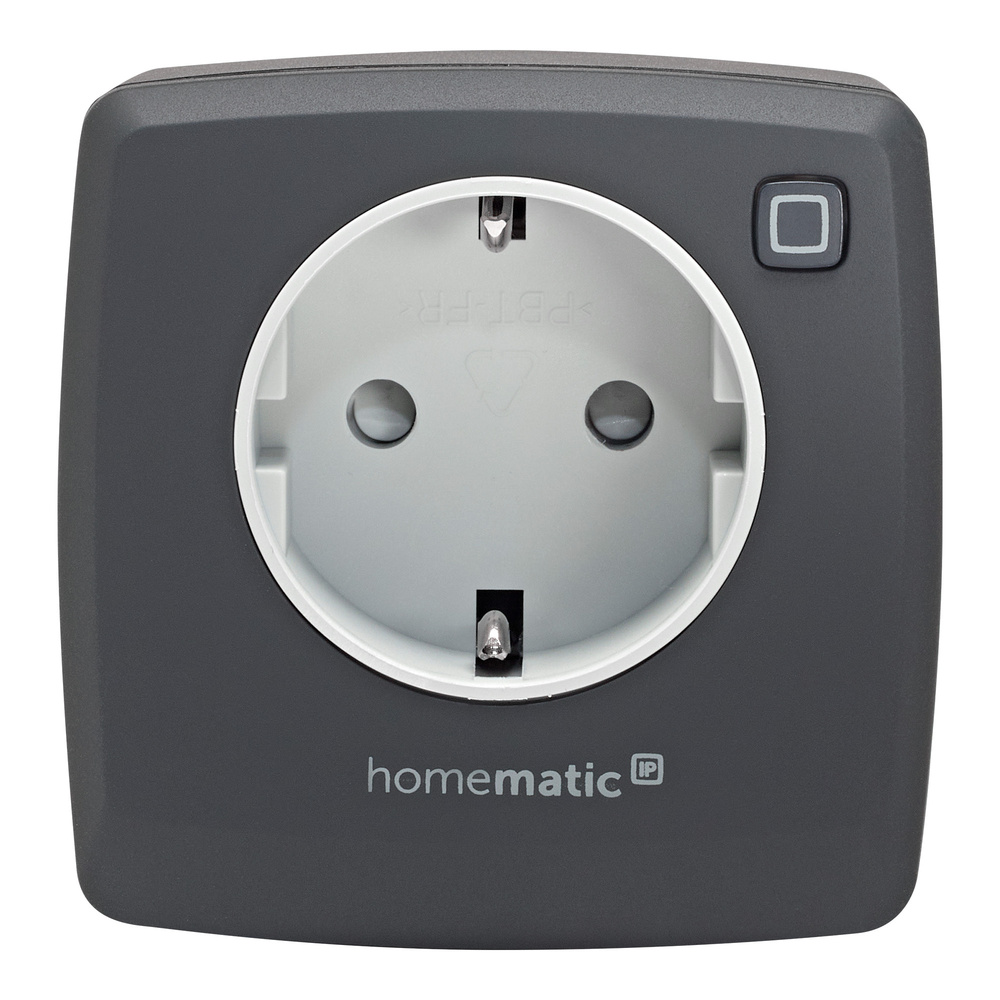 Homematic IP Smart Home Schaltsteckdose, anthrazit, HmIP-PS-2-A