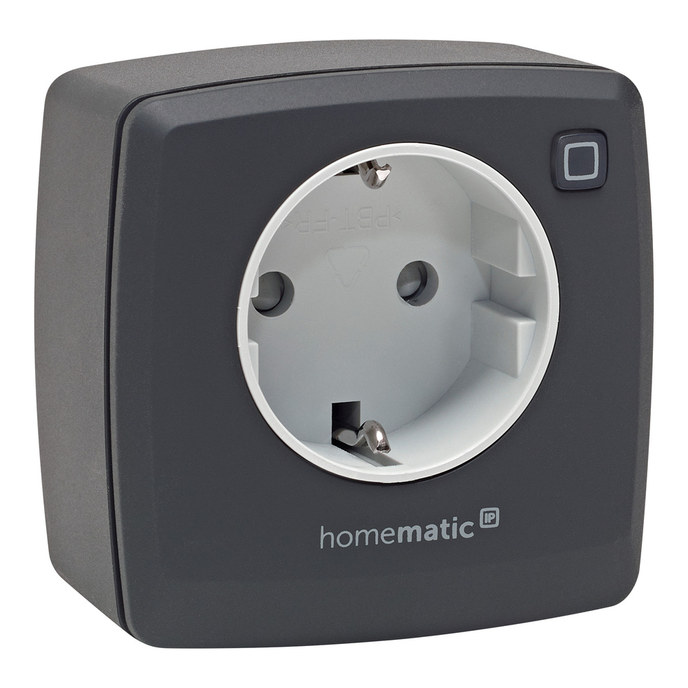 Homematic IP Smart Home Schaltsteckdose, anthrazit, HmIP-PS-2-A