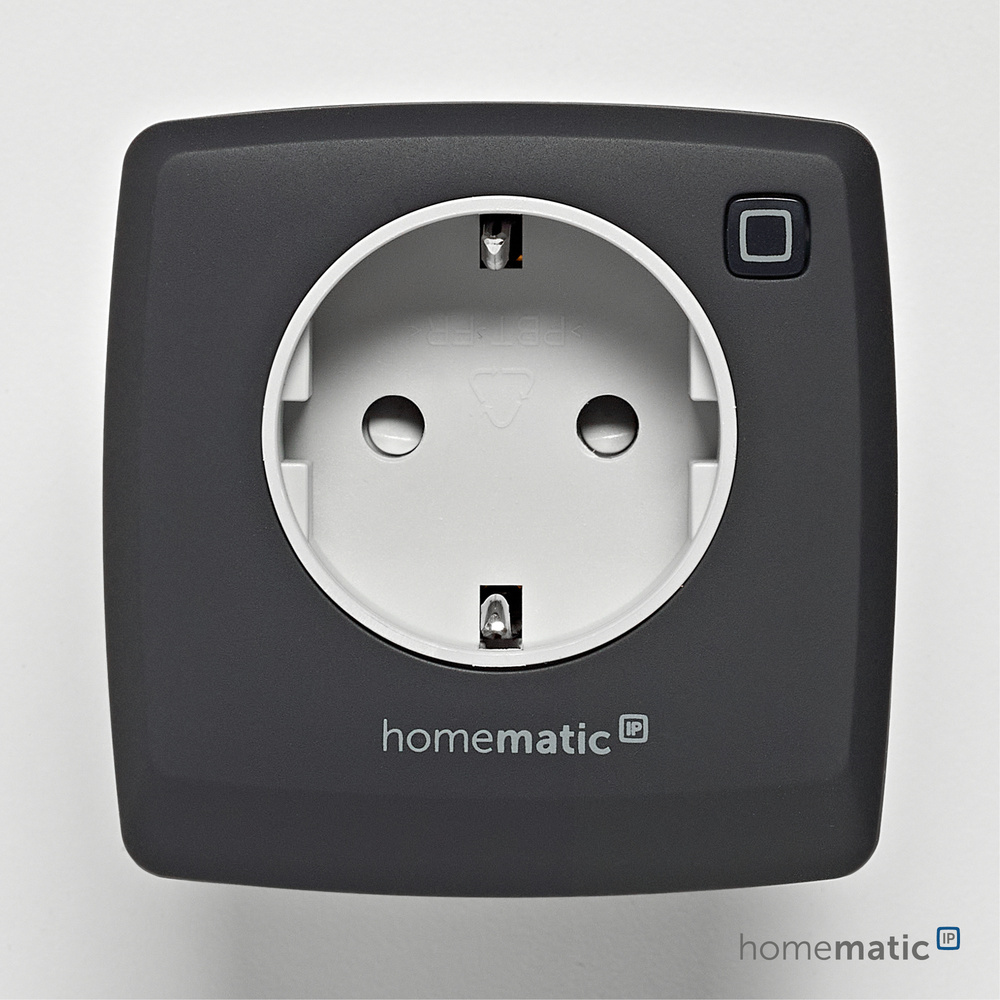 Homematic IP Smart Home Schaltsteckdose, anthrazit, HmIP-PS-2-A
