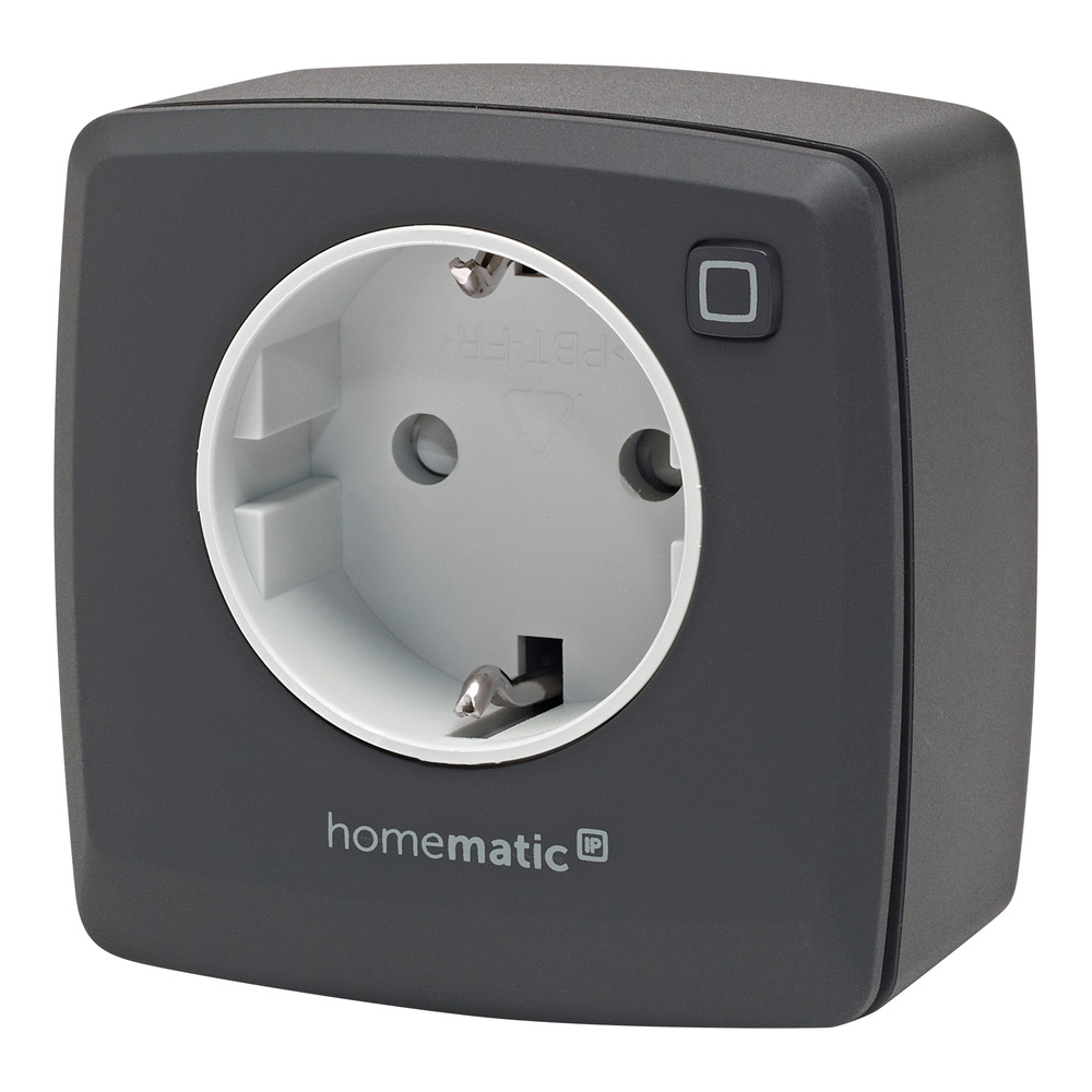 Homematic IP Smart Home Dimmer-Steckdose – Phasenabschnitt, anthrazit, HmIP-PDT-A