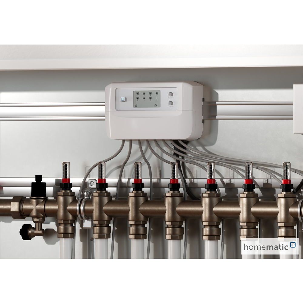 Homematic IP Smart Home Fußbodenheizungscontroller – 8 Kanäle, motorisch, HmIP-FALMOT-C8