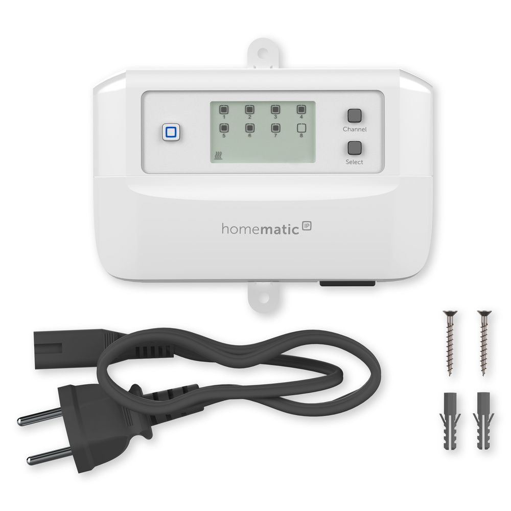 Homematic IP Smart Home Fußbodenheizungscontroller – 8 Kanäle, motorisch, HmIP-FALMOT-C8