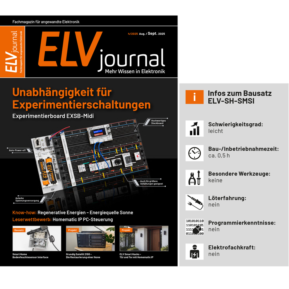 ELV Smart Home Bodenfeuchtesensor Interface ELV-SH-SMSI, powered by Homematic IP