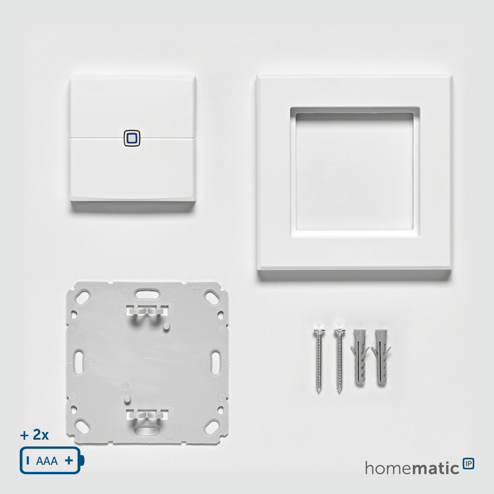 Homematic IP Smart Home Wandtaster – 2-fach, HmIP-WRC2
