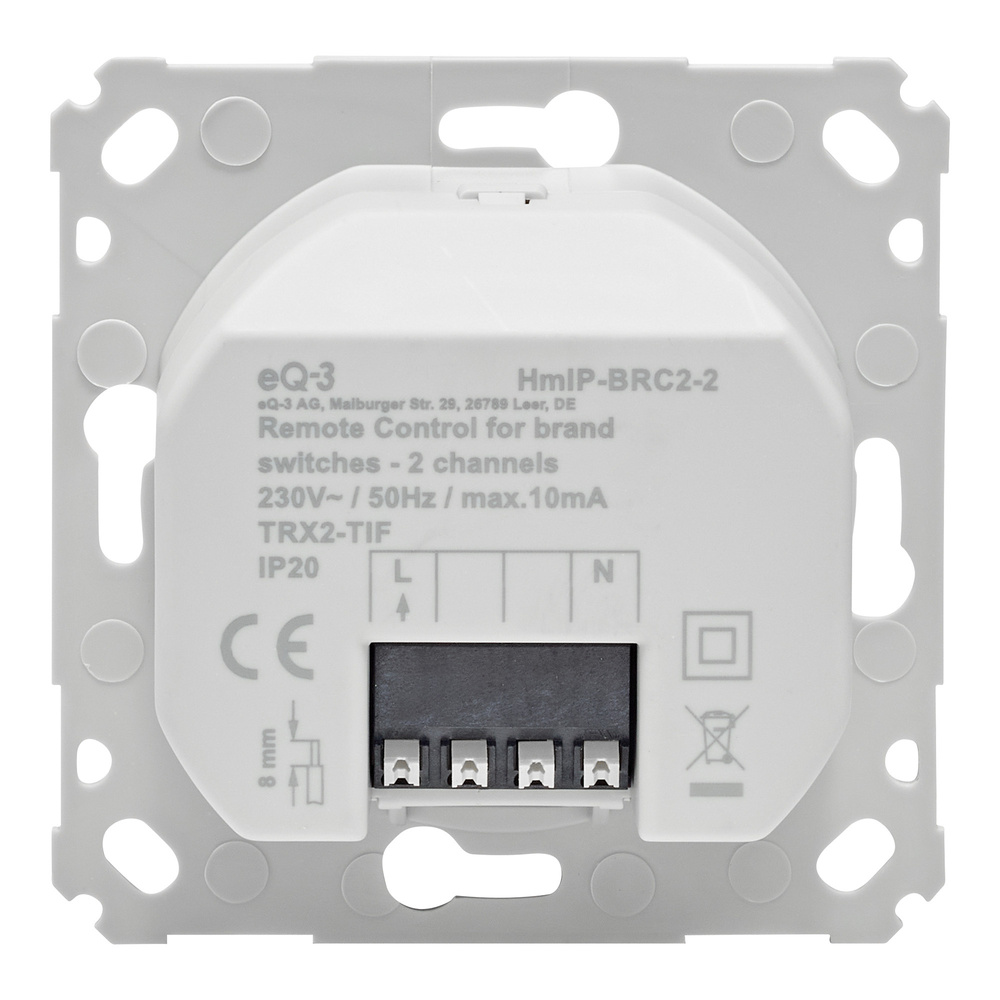 Homematic IP Smart Home Wandtaster– 2-fach, HmIP-BRC2-2