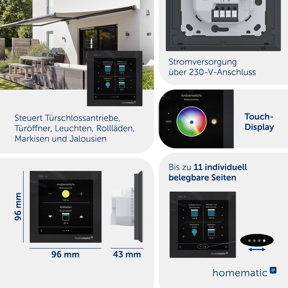 Homematic IP Glasdisplay, HmIP-WGD