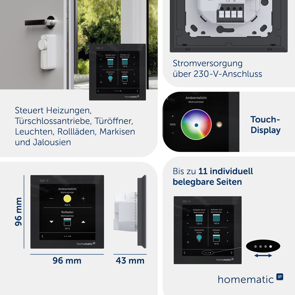 Homematic IP Glasdisplay – plus, HmIP-WGD-PL