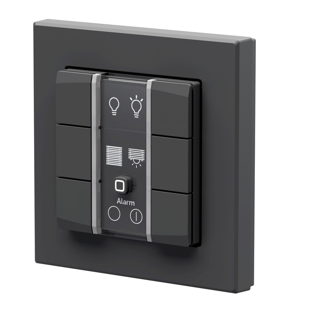 Homematic IP Smart Home Wandtaster – 6-fach, anthrazit, HmIP-WRC6-230-A