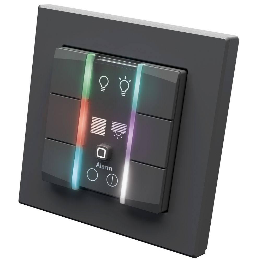 Homematic IP Smart Home Wandtaster – 6-fach, anthrazit, HmIP-WRC6-230-A