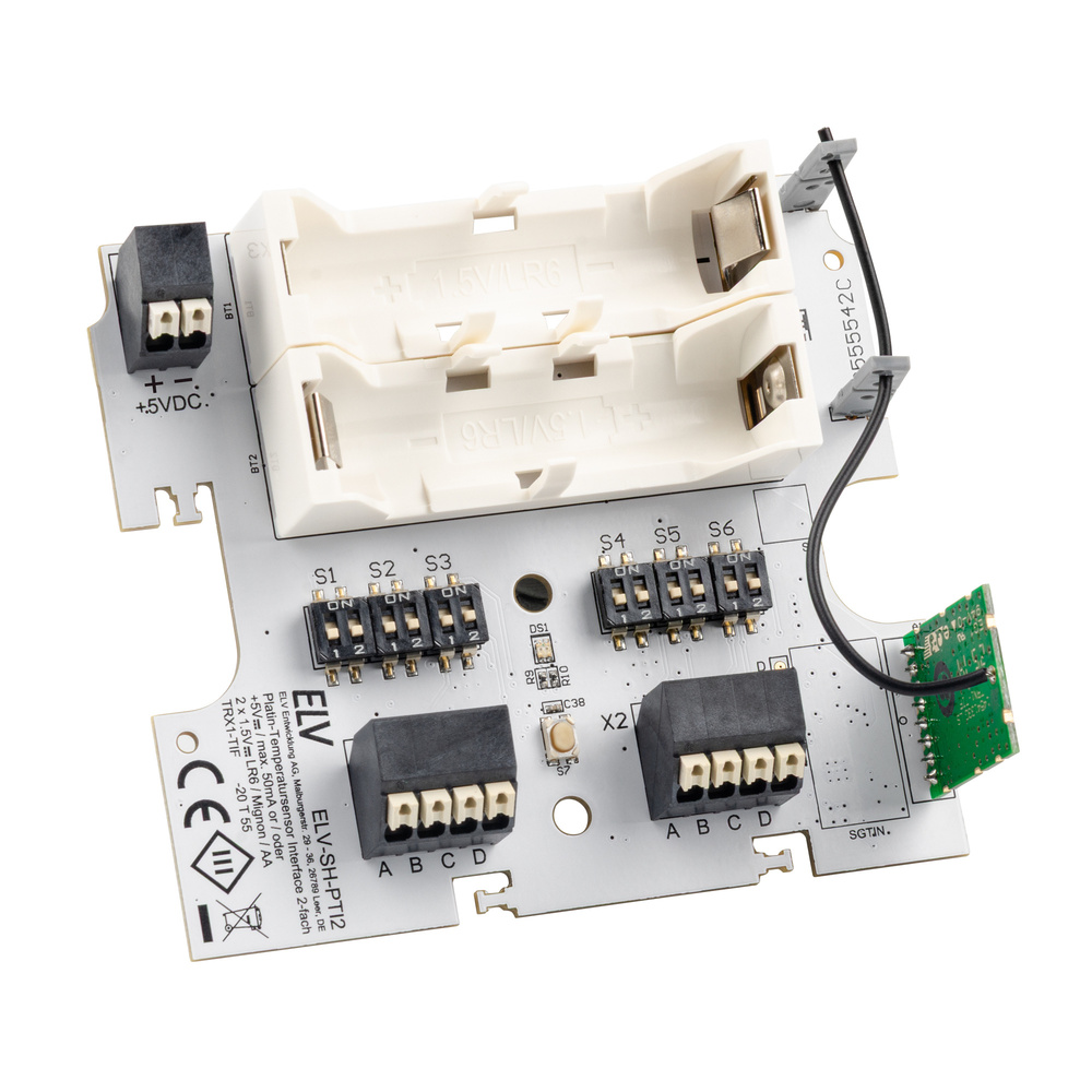 ELV Smart Home Platin-Temperatursensor Interface 2-fach, powered by Homematic IP