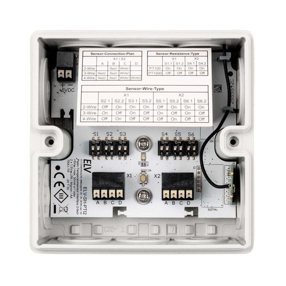 ELV Smart Home Platin-Temperatursensor Interface 2-fach, powered by Homematic IP