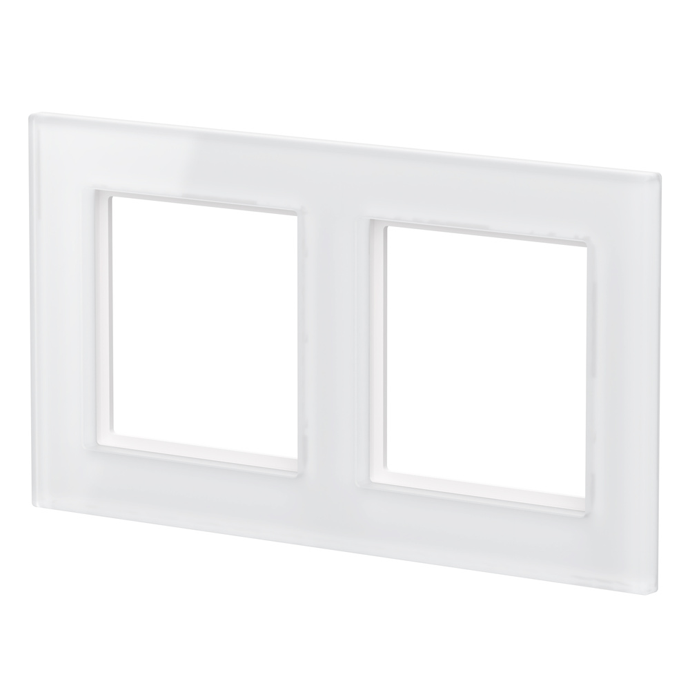 Homematic IP Glasrahmen,  2-Fach, Weiß, HmIP-GF2