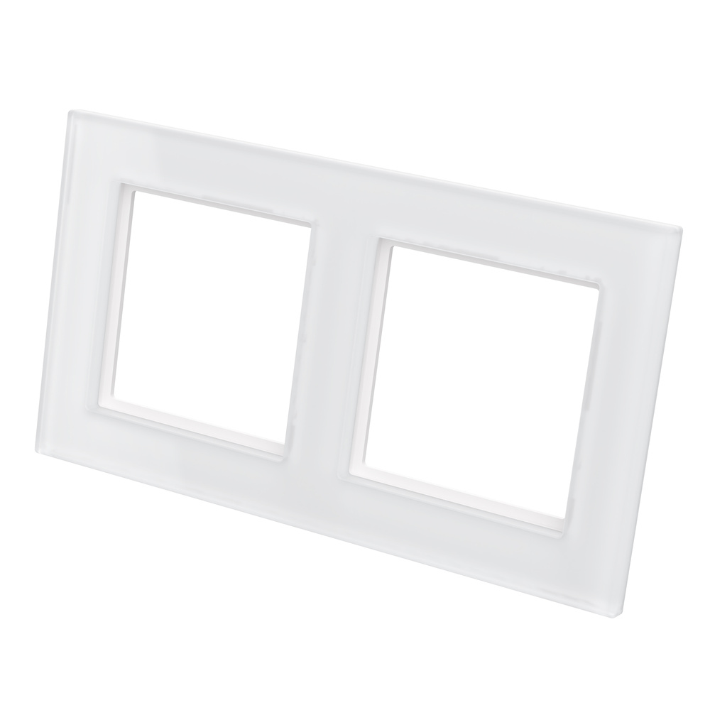 Homematic IP Glasrahmen,  2-Fach, Weiß, HmIP-GF2