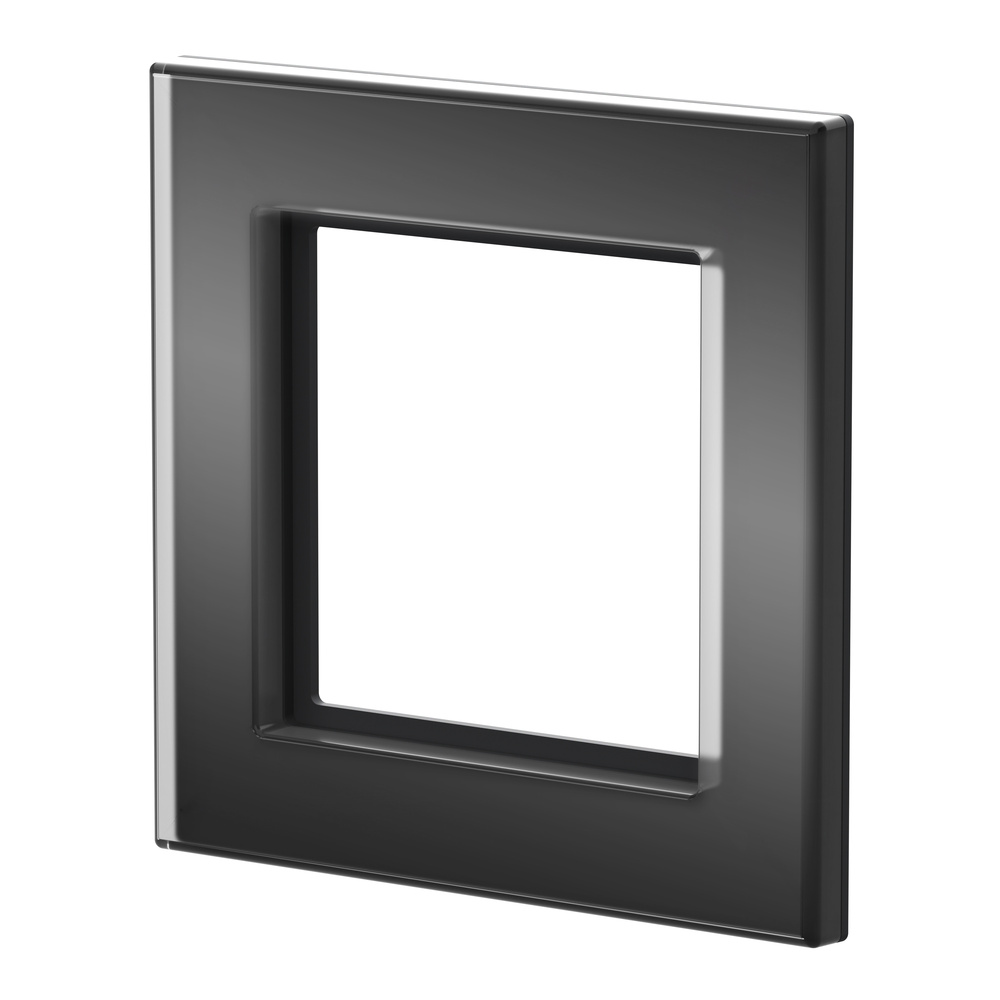 Homematic IP Glasrahmen,  1-Fach, Schwarz, HmIP-GF1-A