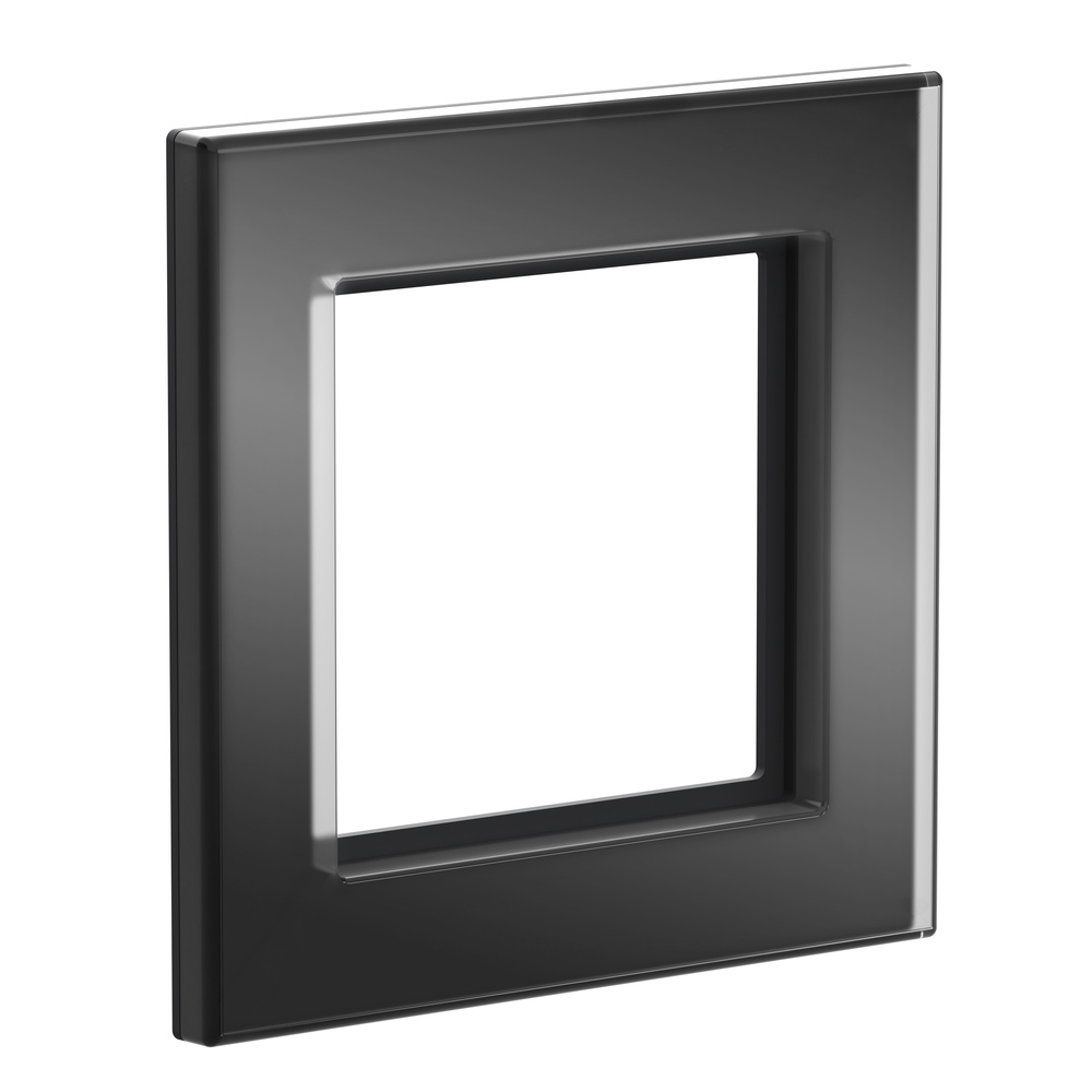 Homematic IP Glasrahmen,  1-Fach, Schwarz, HmIP-GF1-A