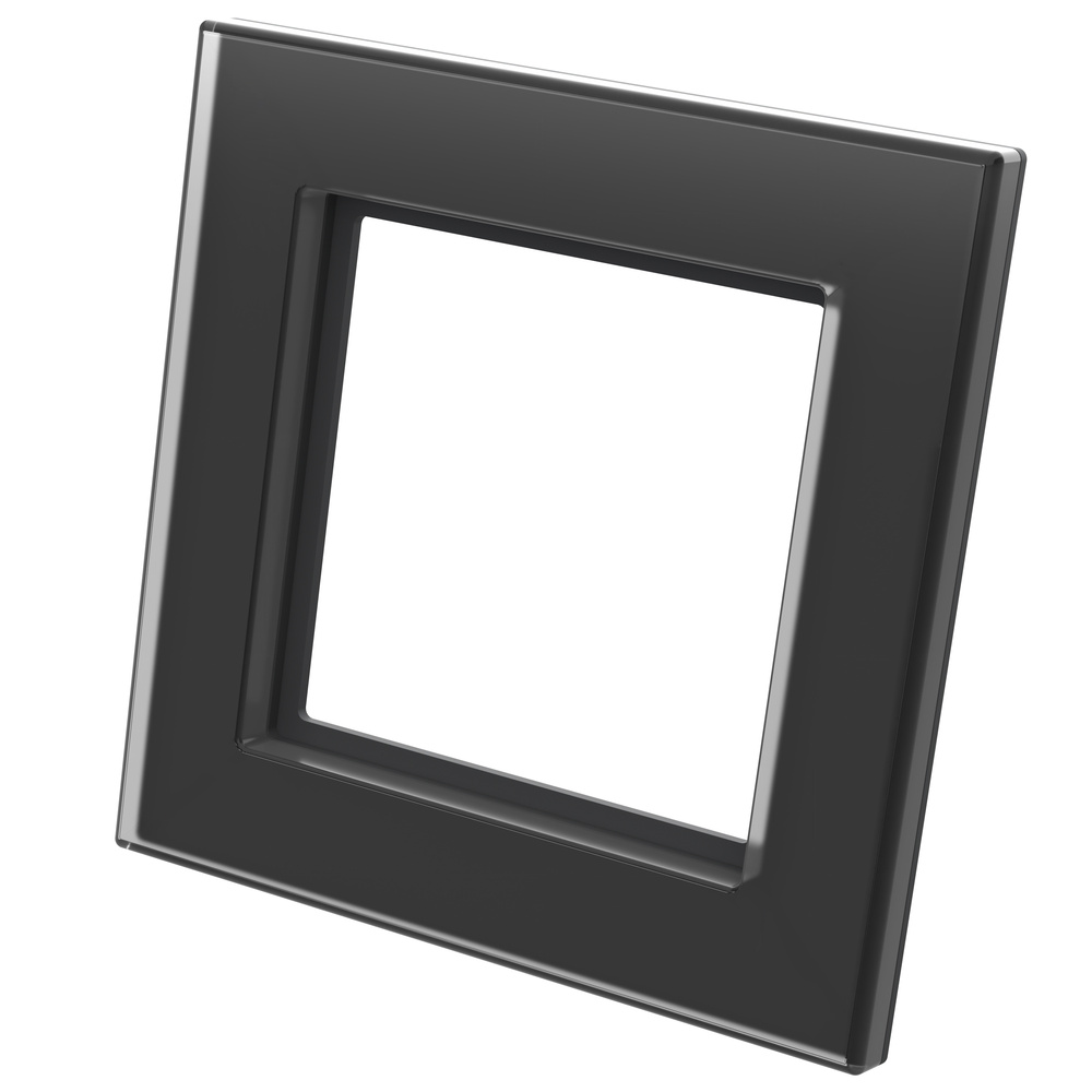 Homematic IP Glasrahmen,  1-Fach, Schwarz, HmIP-GF1-A