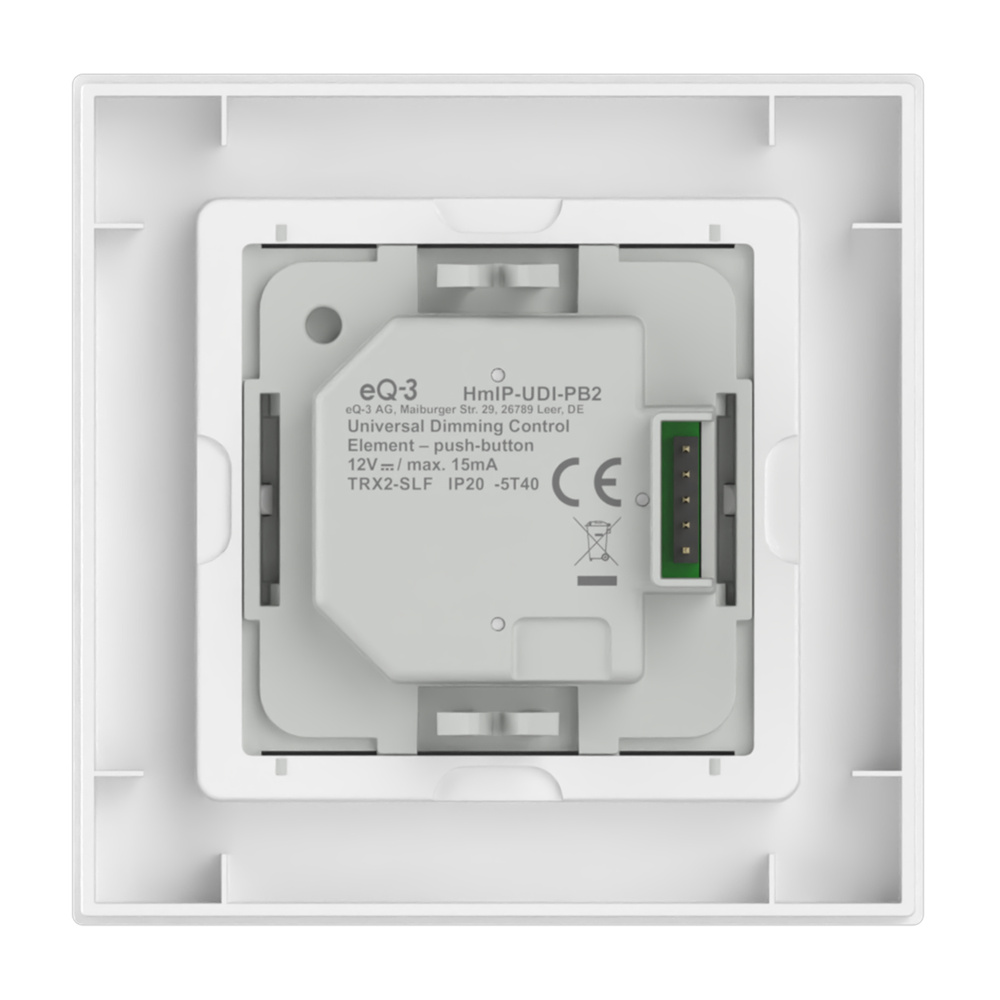 Homematic IP Smart Home Universal Dimmeraufsatz – Taster, HmIP-UDI-PB2