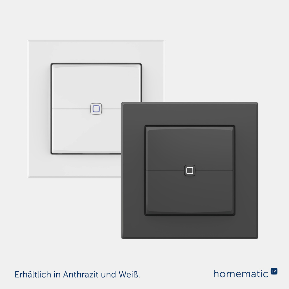 Homematic IP Smart Home Universal Dimmeraufsatz – Taster, HmIP-UDI-PB2-A