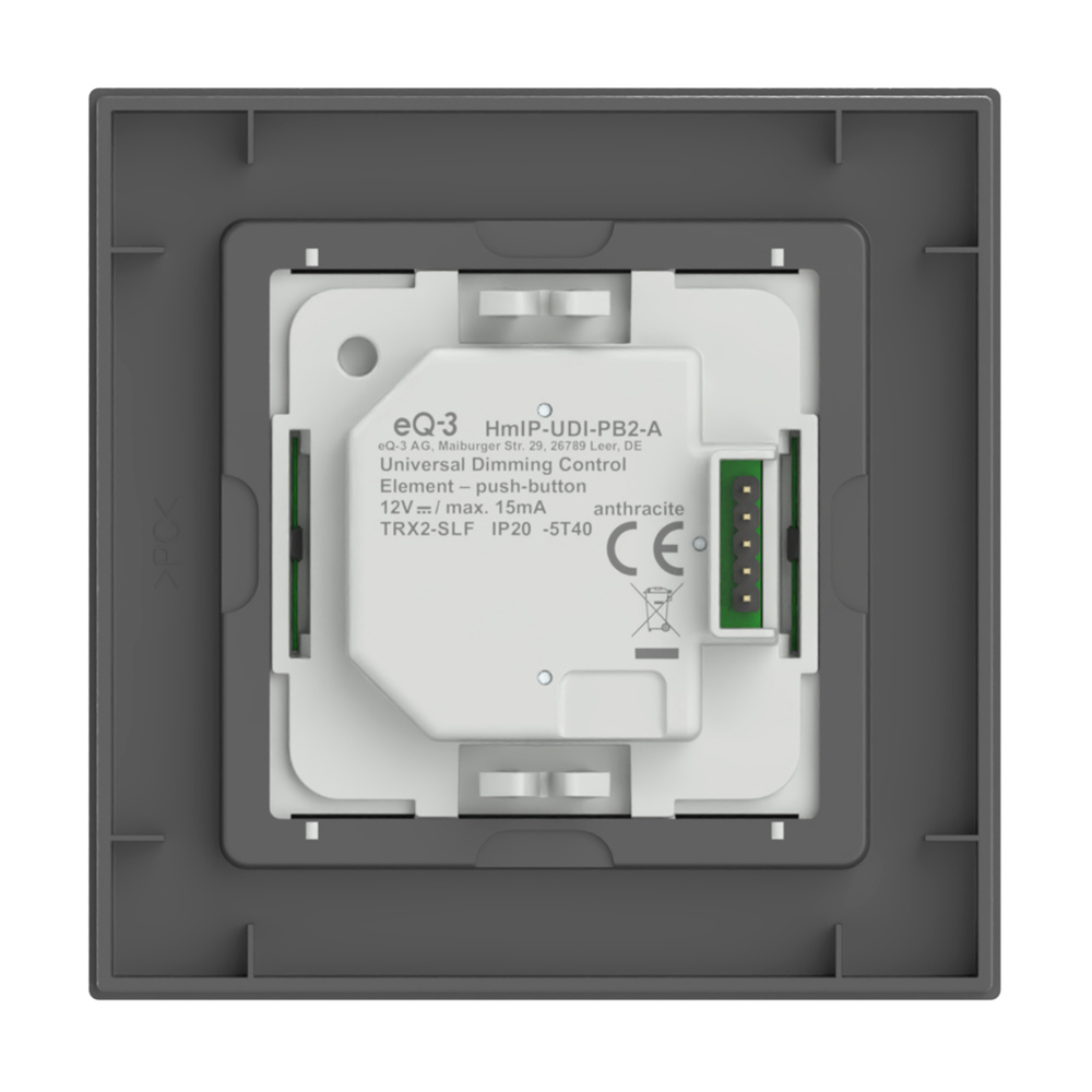 Homematic IP Smart Home Universal Dimmeraufsatz – Taster, HmIP-UDI-PB2-A