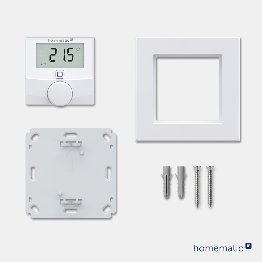 Homematic IP Smart Home Wandthermostat mit Luftfeuchtigkeitssensor, HmIP-WTH-3