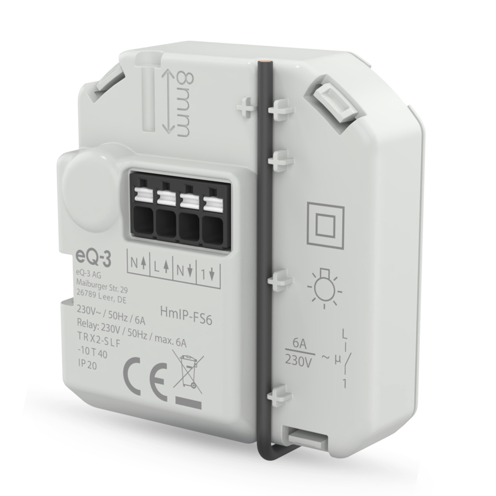 Homematic IP Smart Home 3er-Set Schaltaktor (6 A) – Unterputz, HmIP-FS6