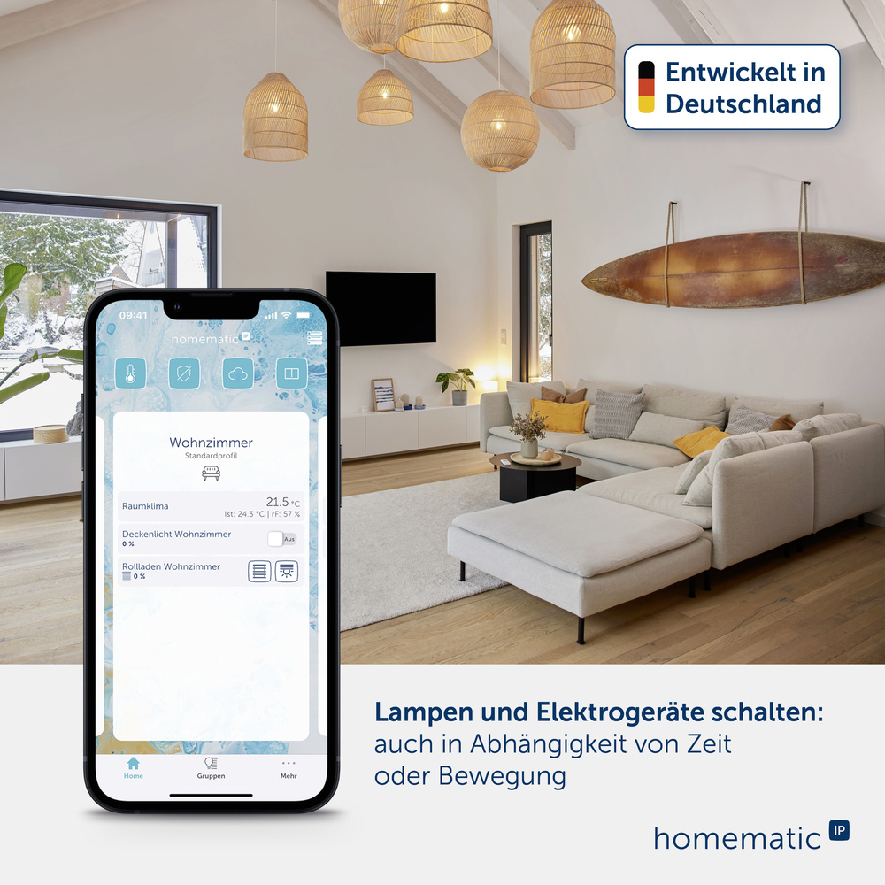 Homematic IP Smart Home 3er-Set Schaltaktor (6 A) – Unterputz, HmIP-FS6