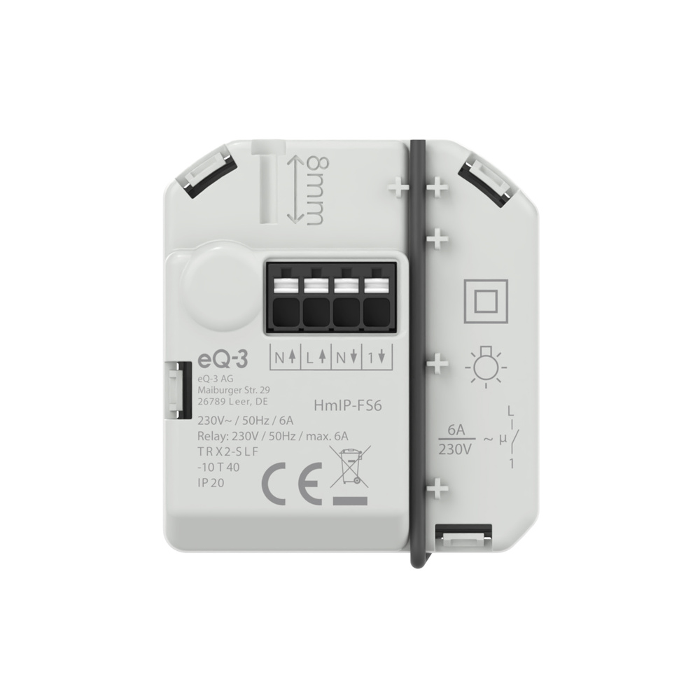 Homematic IP Smart Home 3er-Set Schaltaktor (6 A) – Unterputz, HmIP-FS6