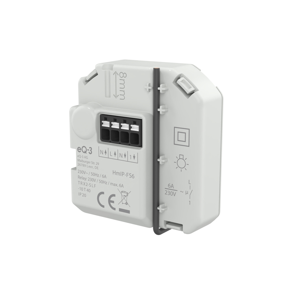 Homematic IP Smart Home Schaltaktor (6 A) – Unterputz, HmIP-FS6