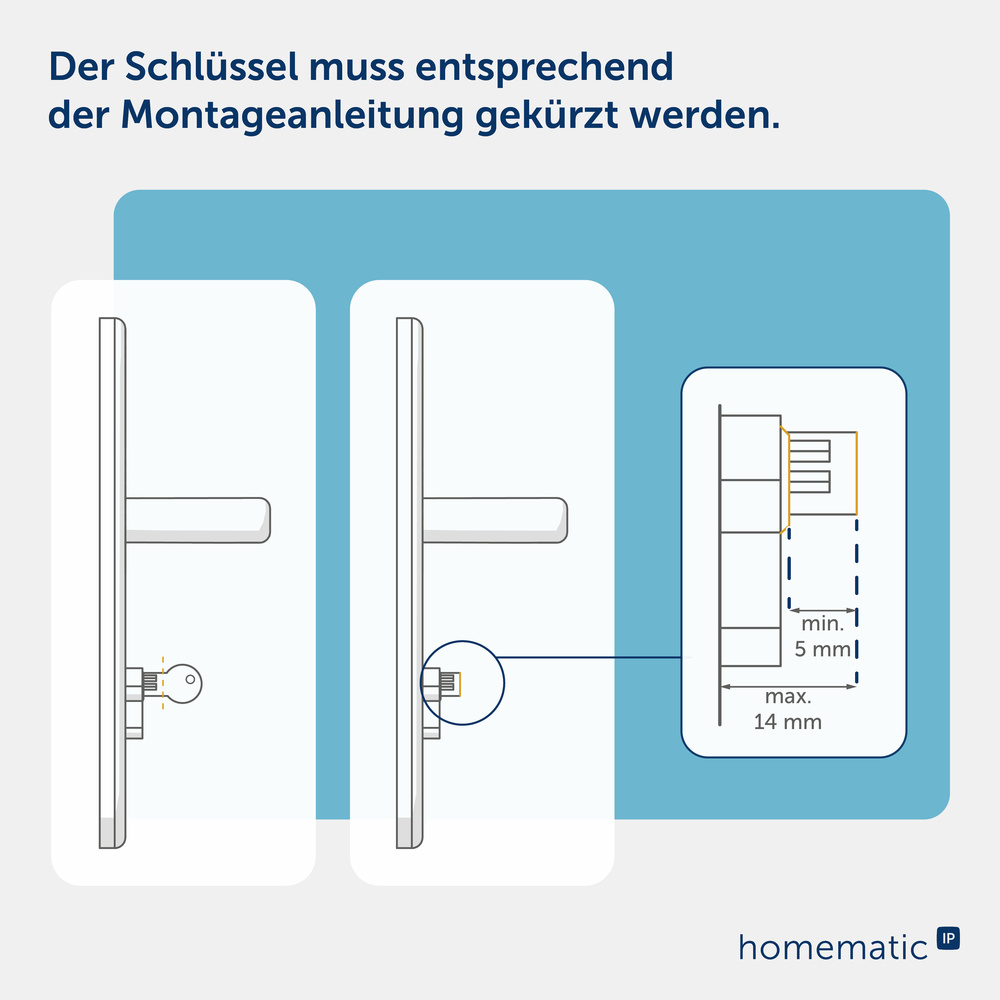 Homematic IP Smart Home Türschlossantrieb – pro, weiß‑silber, HmIP‑DLP‑WS
