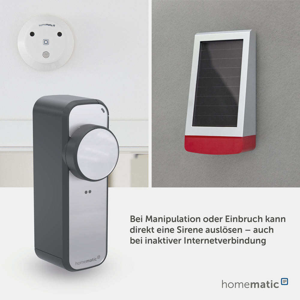 Homematic IP Smart Home Türschlossantrieb – pro, anthrazit-silber,  HmIP‑DLP‑AS