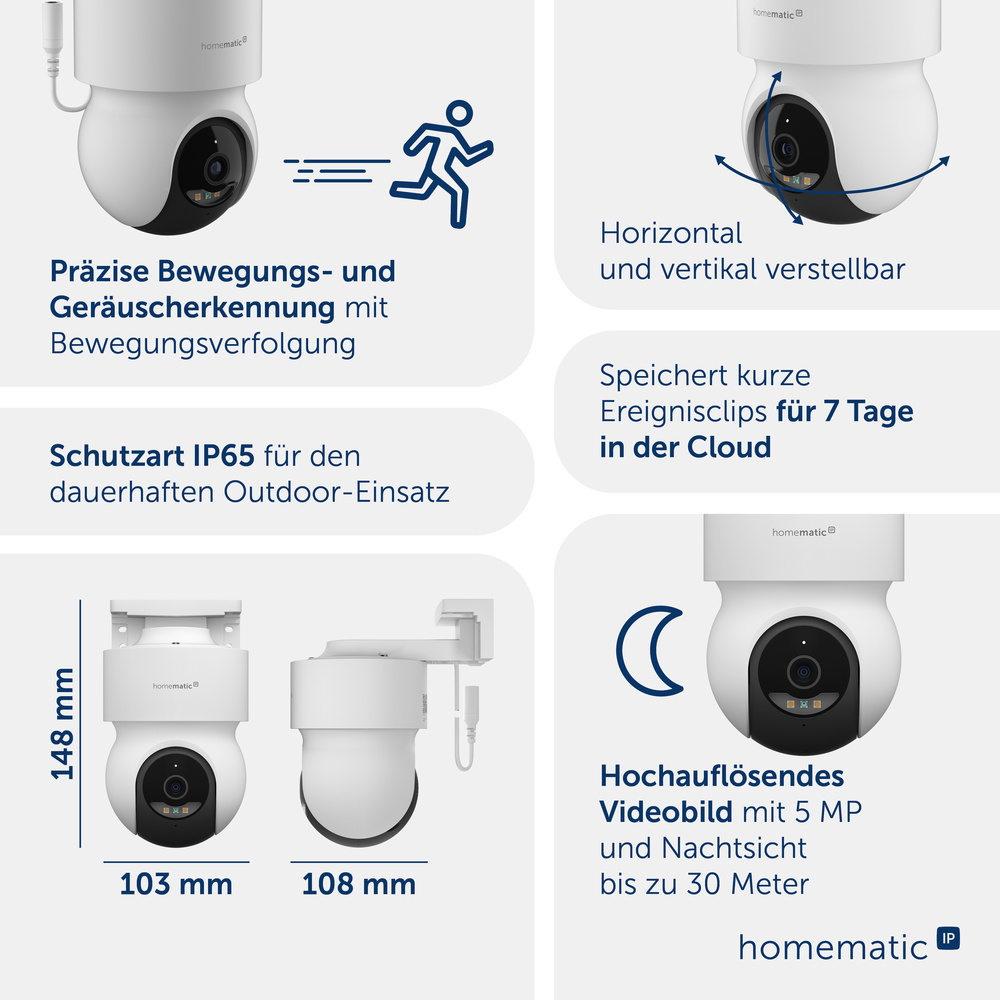 Homematic IP Smart Home Außenkamera, HmIP-CO