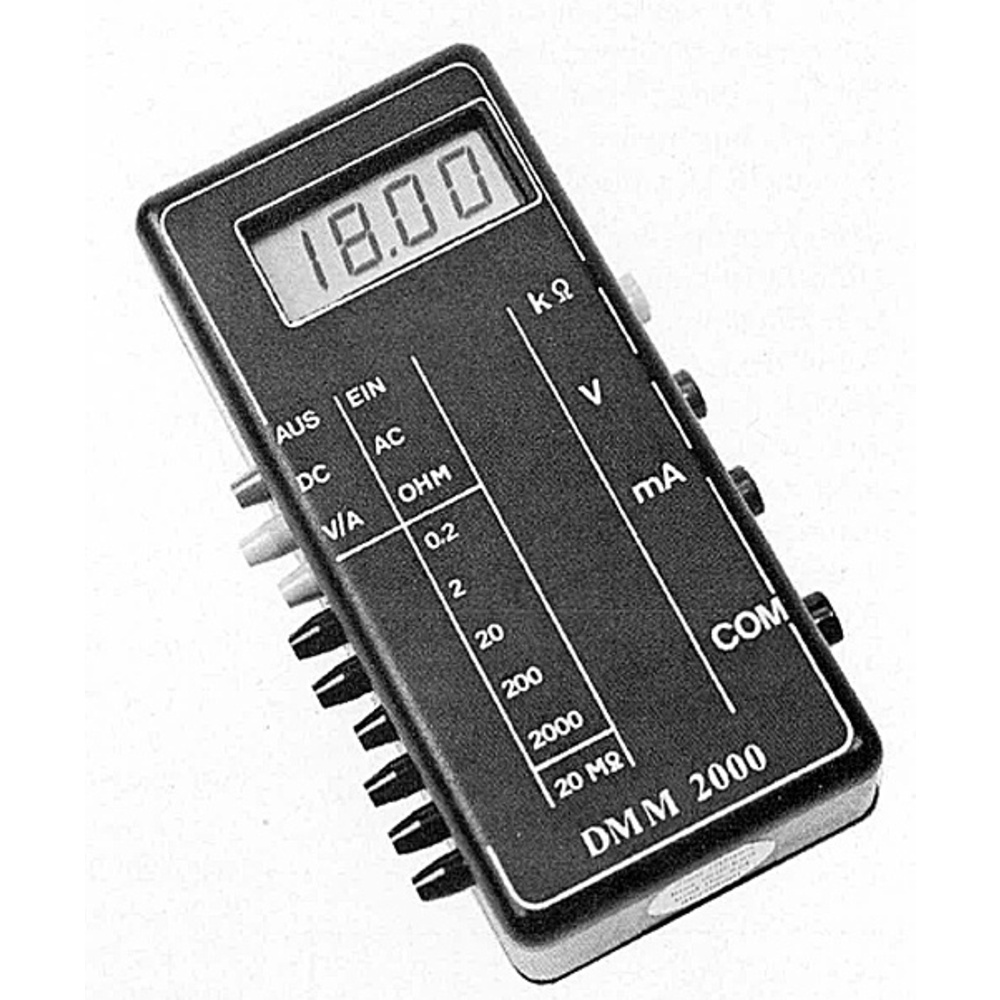 Digital-Multimeter DMM 2000 mit LCD-Anzeige für Batteriebetrieb