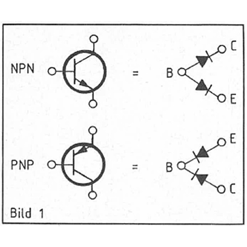 Si oder Ge, NPN oder PNP - schnell zu unterscheiden