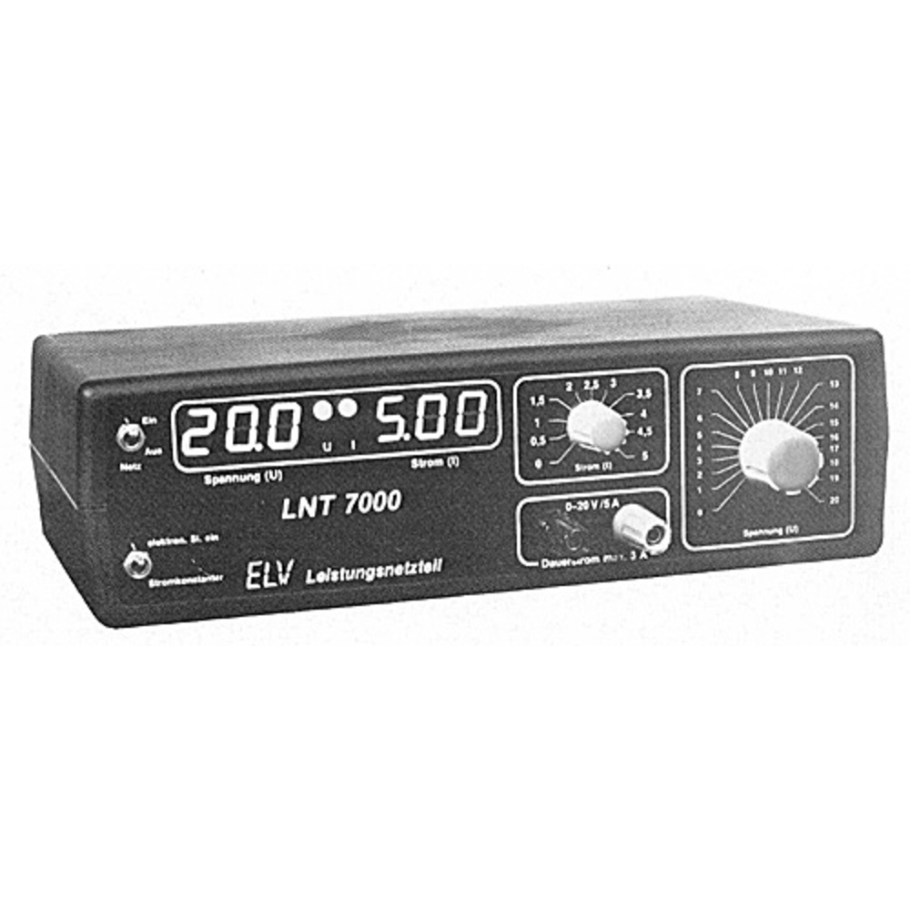 ELV-Serie 7000: ELV-Serie 7000 Leistungs-Netzteil LNT 7000 0-20 V, 0-5 A