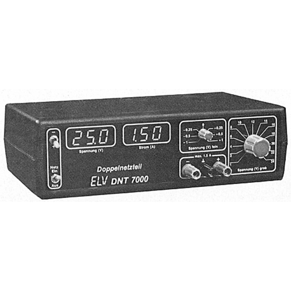 ELV-Serie 7000: ELV-Doppelnetzteil DNT 7000 0 bis ± 25 V/1,5 A