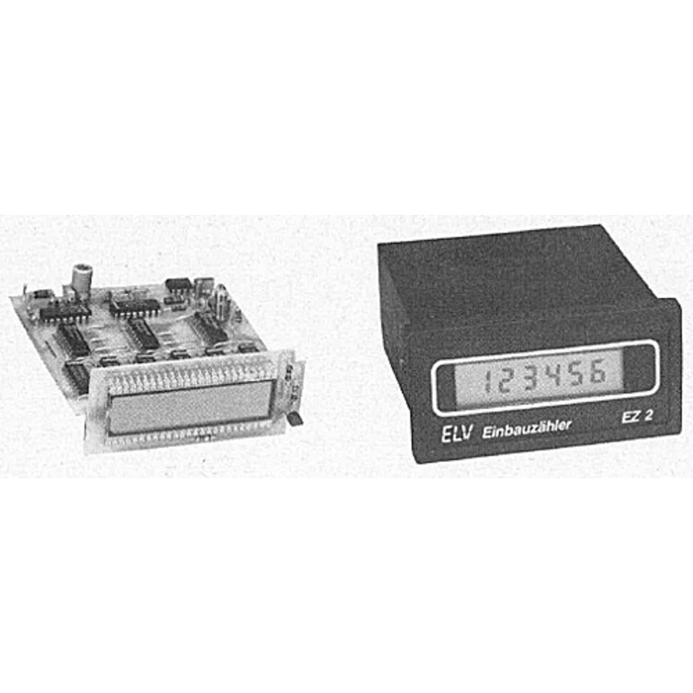 Low-cost-Einbauzäher EZ 2 - Mit 6stelligem LC-Display