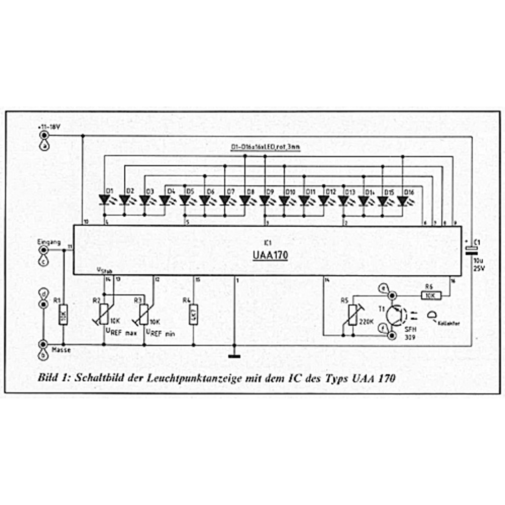 Elektronische LED-Pegelanzeige