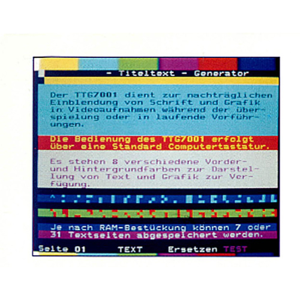 Video-Titeltext-Generator TTG 7001 Teil 4/4