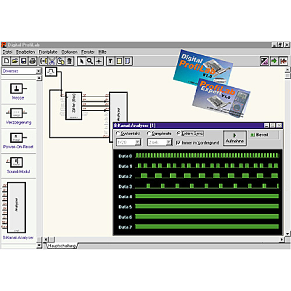 DigiTrace, die zweite, dritte ... Logiksimulator Digital ProfiLab/ProfiLab Expert