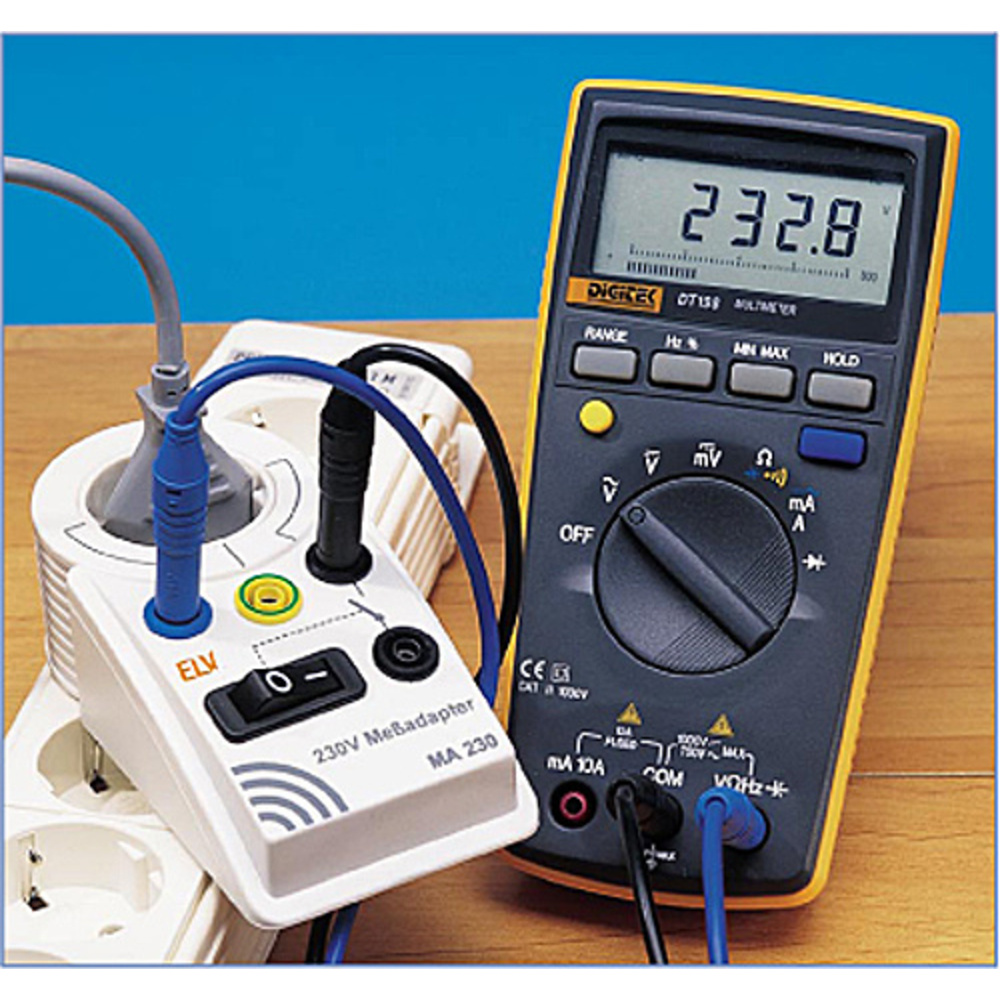 Netzspannung gefahrlos messen - 230-V-Messadapter MA 230