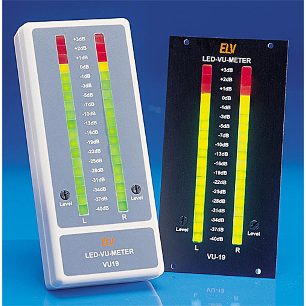 2-Kanal-VU-Meter mit 38 LEDs