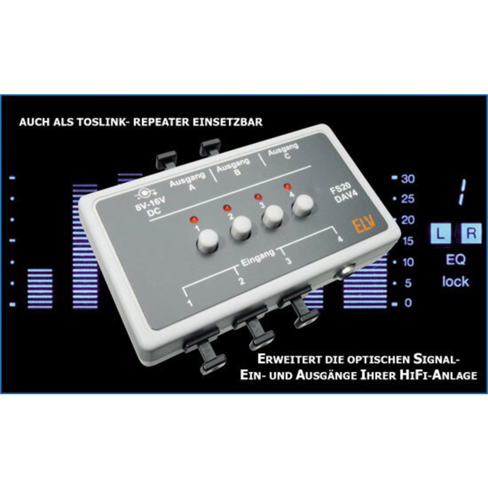 FS20-Funk-Digital-Audio-Verteiler DAV 4