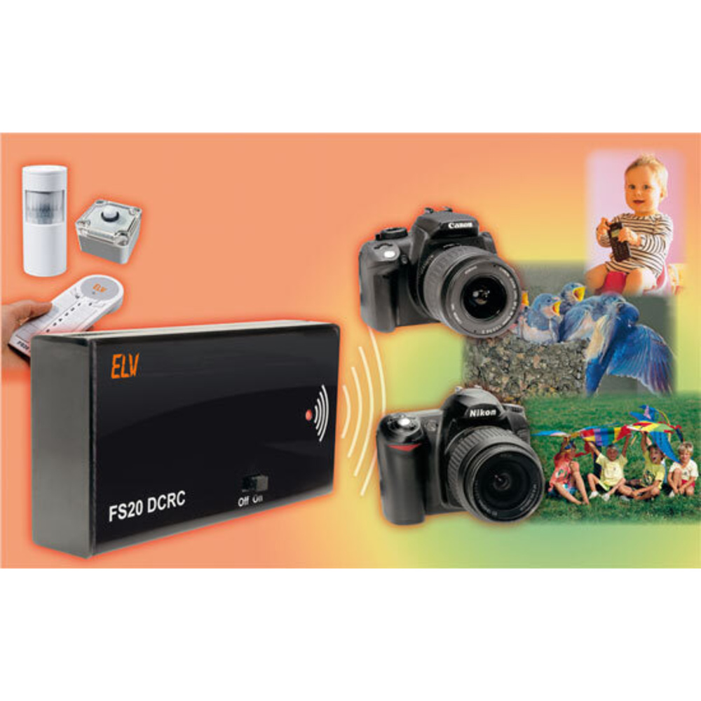 FS20-IR-/-Funk-Fernbedienung für Nikon- und Canon-Kameras